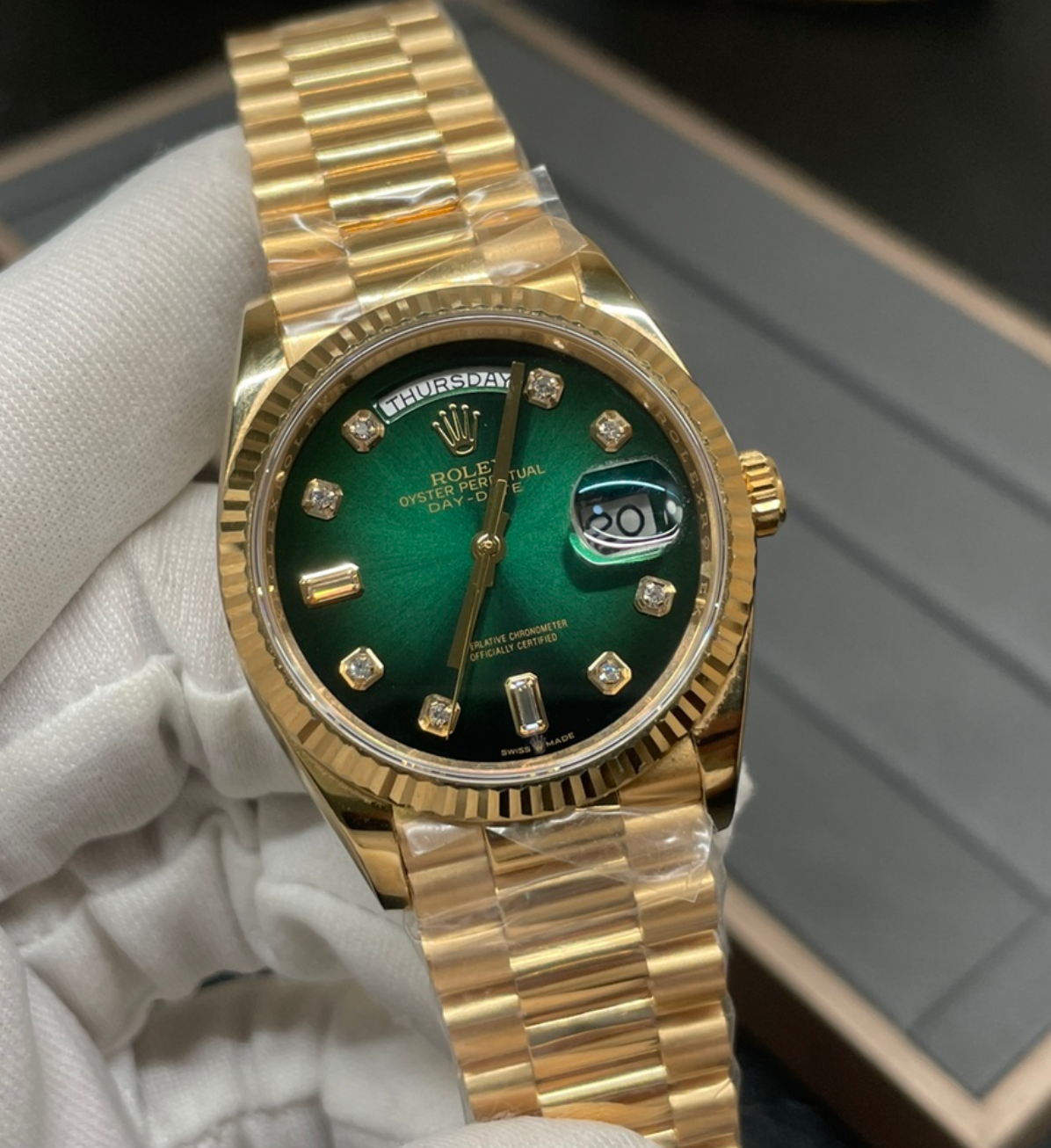 ROLEX DATEJUST 36MM SERIES (GOLD GREEN)