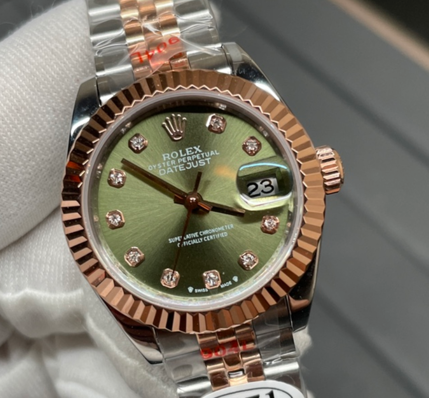 ROLEX DATEJUST 28MM DE MUJER(ROSE GREEN)