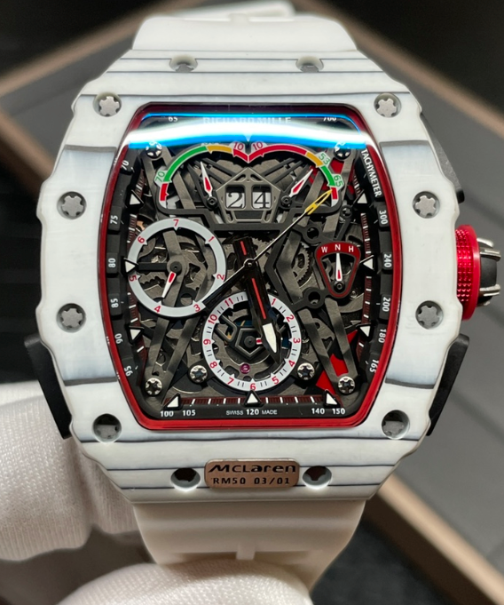 RICHARD MILLE WHITE CARBON FIBER ''LOTUS RACING''