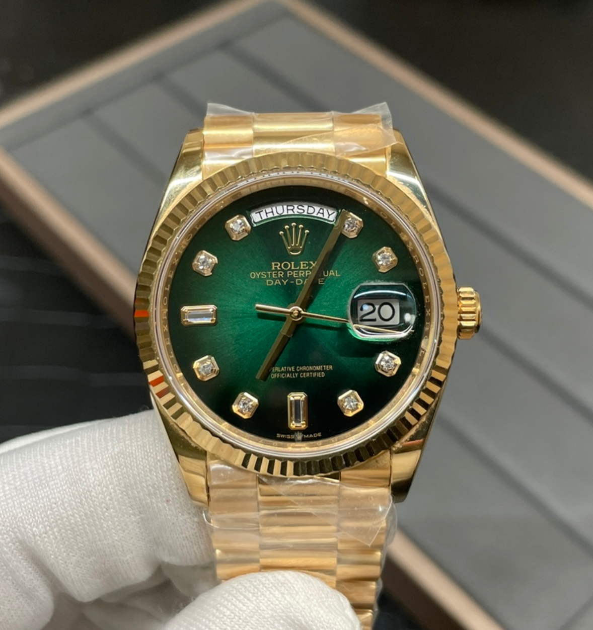 ROLEX DATEJUST 36MM SERIES (GOLD GREEN)