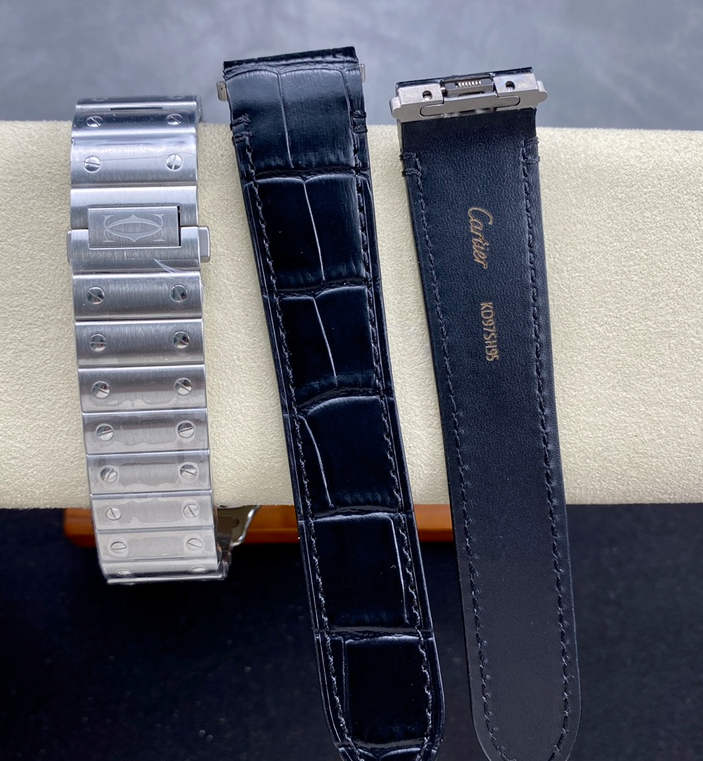 CARTIER SANTOS SAPPHIRE GLASS 3 EN 1 CORREAS