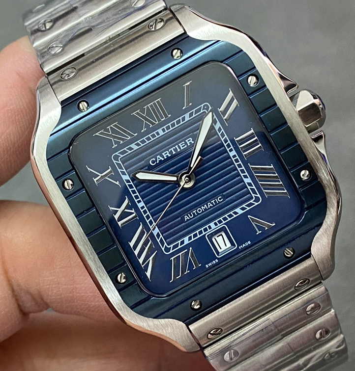 CARTIER SANTOS BLUE 2824 SERIES